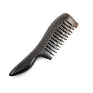 Peine para el Cabello de Cuerno de Búfalo Negro, Hecho a Mano, Ecológico, de la Mejor Calidad, Diseño Moderno, Ancho - Product Image 4