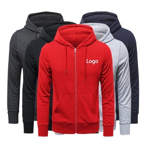 Vente en gros du fabricant pakistanais Vintage pour hommes XS Sweat à capuche zippé décontracté en molleton de polyester brodé Logo personnalisé avant hiver - Product Image 1