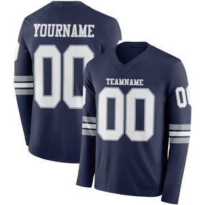 Maillot de football personnalisé pour homme - Tissu respirant en Spandex/Polyester, manches longues, personnalisable avec nom de l'équipe, logo et positions - Product Image 3