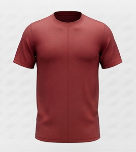 Men's <b>Red</b> Short Sleeve Crew Neck T-Shirt Solid Color Regular Fit Moisture Wicking Breathable 100% Polyester All Seasons - Product Image 1