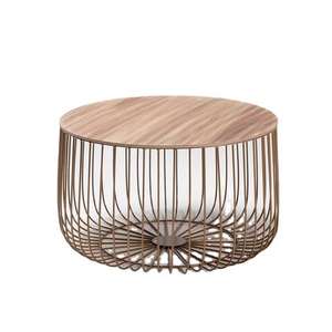 Mesa de centro extensible moderna y decorativa para la decoración del salón del hogar, mesa de centro de madera y metal. - Product Image 6