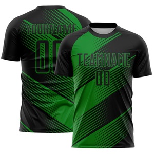 Conjuntos de Uniformes de Fútbol Sublimados con Logotipo Personalizado, Manga Corta, Transpirables, Verde Blanco, para Adultos, Unisex - Product Image 1