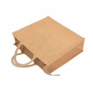 Vente en gros de sacs à provisions en jute recyclé sacs fourre-tout en jute personnalisés avec logo imprimé personnalisé pour cadeau de demoiselle d'honneur - Product Image 6