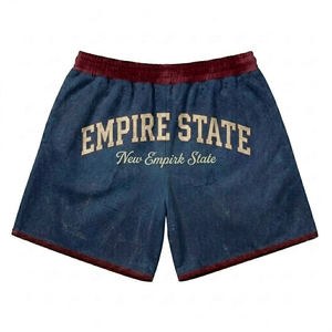 Pantalones Cortos de Playa Personalizados para Hombre, Sublimados, de Poliéster, Holgados, con Estampado Completo, de Malla, para Entrenamiento, Ropa de Verano para Hombre - Product Image 2