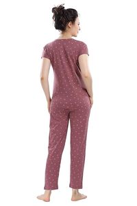 Conjunto de pijama de algodón para mujer, corte holgado, manga larga, suave, cómodo, transpirable, ropa de dormir - Product Image 4