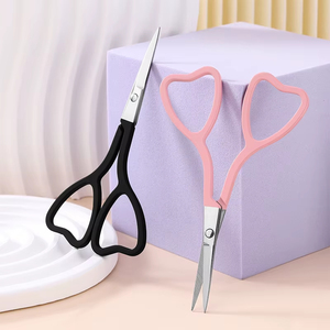 Professional Tailor scissor Pink High Quality Stainless Steel Heart shaped Eyebrow Trimming Scissors Sharp Pointed Beauty - Product Image 3