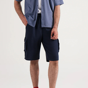 Pantalones Cortos Deportivos Personalizados para Hombre, 100% Poliéster, Cintura Elástica Media, Transpirables, Tejido de Punto, Estampado Frontal, Estilo Urbano, para Correr - Product Image 1