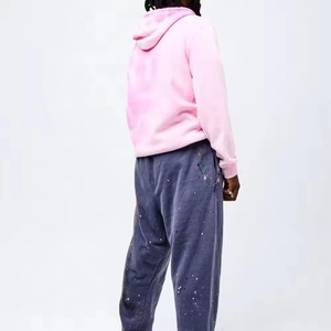 Custom Lightweight Pink 100% Cotton Winter Hoodie Men Pullover Oversized Heavyweight Fleece Lined Breathable Formal Streetwear - Product Image 3