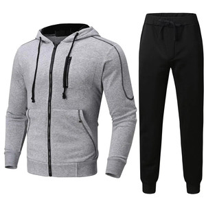 Survêtement de jogging pour homme, coupe ajustée, respirant, 100 % polyester, imprimé uni, de haute qualité, personnalisé - Product Image 3