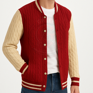 Cardigan en tricot personnalisé Delta Sorority DST, rouge beige, manches boutonnées, pour hommes et femmes, broderie grecque, style universitaire - Product Image 2