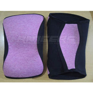 Manchons de genou en nylon et coton avec logo personnalisé, épais, antidérapants, à compression, pour usage professionnel multisports, soutien articulaire - Product Image 2