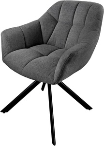 Nordic Luxury Commercial Furniture for Restaurant and Hotels Soft Upholstery Fabric High Back Modern Grey Velvet <b>Dining</b> <b>Chair</b> - Product Image 4