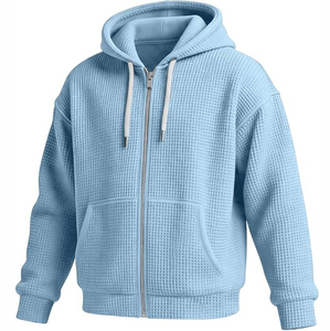 Custom Sublimation Printed 100% Cotton Breathable Pocket Fashion Casual Men Knitted Hoodies Wholesale - Product Image 1