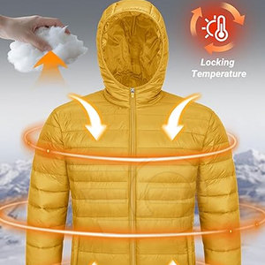 <b>Men</b> Puffer <b>Jacket</b> Warm Winter Casual Lightweight <b>Long</b> Sleeve Zippered Streetwear Outdoor Fashion Trend <b>Men</b> Puffer <b>Jacket</b> - Product Image 4