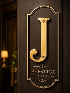 Letra Metálica J con Tornillos, Letra del Alfabeto para Placa de Nombre de Casa, Puerta Principal, Oficina, Hotel, Letrero de Tienda, Resistente al Óxido, Acabado Dorado - Product Image 5