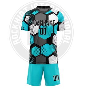 Conjunto de Uniforme de Fútbol Moderno, Jersey y Pantalones Cortos de Tela Elástica Resistente para Entrenamientos, Partidos y Juego Diario - Product Image 1