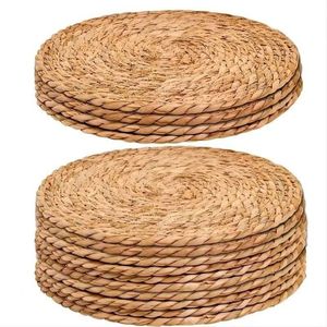 Manteles Individuales Redondos de Bambú de 13 Pulgadas y 10 mm de Grosor para Decoración de Mesa de Boda, Manteles Ecológicos para Eventos - Product Image 5