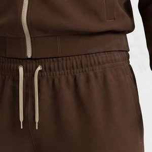 Men's <b>Brown</b> Cotton Tracksuit Full Zipper Stand Collar Casual Solid Color <b>Joggers</b> Set Regular Fit Autumn Wear - Product Image 5