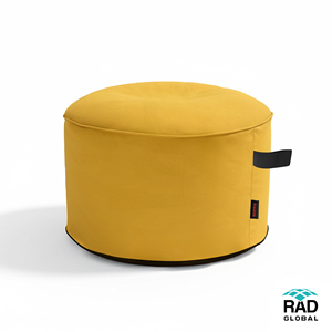 Puf Otomano de Terciopelo Amarillo, Cojín Redondo para el Suelo, Asiento Decorativo para Sala de Estar o Patio - Product Image 2