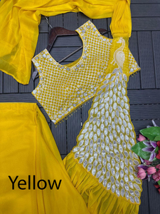 Compra de Saris en Línea para Mujeres en India - Saris de la India - Ropa Étnica - Sari Completamente Cosido - Product Image 3