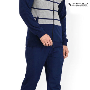 2026 Comfortable Premium Quality <b>Men</b>’s Active Tracksuits Contrast Striped Design Zip-Up Hoodie & Comfortable Trousers - Product Image 6