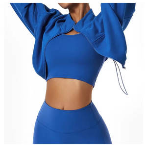 Sudadera Corta Informal de Alta Calidad para Mujer, Diseños Clásicos y Elegantes, Sudadera Corta Transpirable y Antipilling para Invierno - Product Image 2