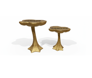 Mesa Auxiliar con Detalles de Hongo, Mesas Laterales Orgánicas con Acabado de Latón Antiguo Moderno, Ecológicas, de Lujo, para Sala de Estar, Artísticas, para el Hogar - Product Image 6