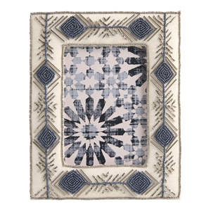 Marco de fotos decorativo con cuentas hecho en India, marco de fotos con bordado a mano, marco de fotos de mesa, exportaciones de artesanía. - Product Image 1