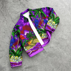 Men's Tropical Palm Tree Floral Print <b>Jacket</b> Art Design Casual <b>Jacket</b> Fashion Loose Stylish Men's <b>Jacket</b> - Product Image 3