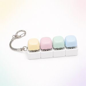 Custom Pastel Mechanical Keyboard Keycap Keychain Cute Keyring Bag Charm <b>Creative</b> Design PBT+PC Material Welcome <b>Gifts</b> - Product Image 3