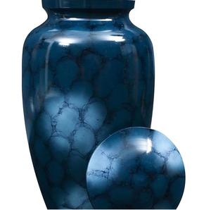 Urnes métalliques de luxe pour cendres, finition marbre bleu foncé, pour la commémoration et l'affichage à domicile - Product Image 1
