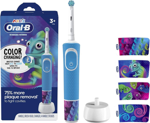 แปรงสีฟันไฟฟ้า Oral-B สำหรับเด็ก พร้อมหัวแปรงแบบอ่อนโยนและตัวตั้งเวลา สำหรับเด็กอายุ 3 ปีขึ้นไป (รูปแบบของสินค้าอาจแตกต่างกันไป) - Product Image 1