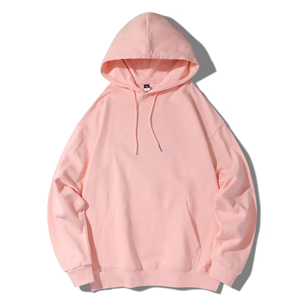 VICS SPORTS <b>Pink</b> Hooded <b>Sweatshirt</b> Unisex Oversized Casual Front Pocket Regular Fit Winter Wear 100% Cotton OEM Service - Product Image 3