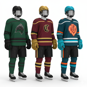 Uniforme de Hockey sobre Hielo Personalizado al por Mayor con Nombre de Equipo Profesional 2026 |   Impresión por Transferencia de Calor Personalizada |   Prenda Ligera de Invierno para la Parte Delantera del Cuerpo |   Fábrica - Product Image 6