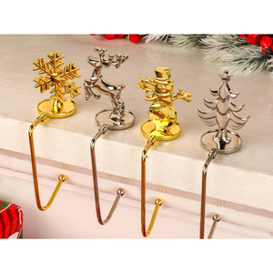 Best Quality Metal <b>Stocking</b> Hook Set 5 <b>Stocking</b> Hanger Eco Friendly Modern Design Home Decoration Gold Color Plated In Low Price - Product Image 3