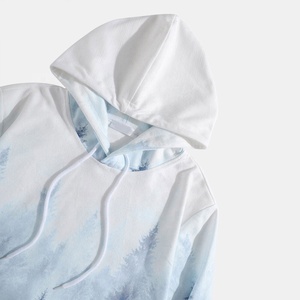 Sweat-shirt à capuche pour homme, imprimé forêt, en polaire respirant, écologique, avec poche, décontracté, pour l'hiver - Product Image 4