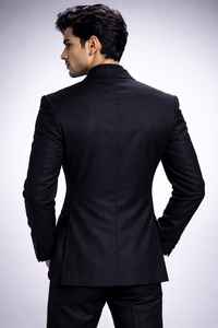 Nouvelle veste de smoking noire de luxe pour homme, blazer à revers perlé de luxe et veste de soirée de créateur faite à la main - Product Image 4