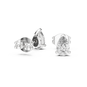 Pendientes con Diamantes Cultivados en Laboratorio de 0.5CT, Corte Pera, Engastados en Oro Blanco de 18KT, para Mujer, Regalo de Compromiso, Boda, San Valentín, Uso Diario - Product Image 4