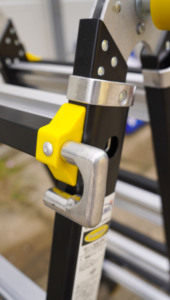 VIETLADDERS NVLB-44 Aluminum Alloy Combination Ladders Folding Design Manual <b>Lock</b> Mechanism Black <b>Wheels</b> Safety 150kg Load - Product Image 3
