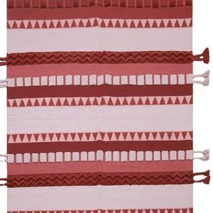 Tapis de luxe indien en coton tissé broderie à long pompon, écologique, lavable pour chambre, bureau, voyage, prière, meilleure vente - Product Image 3