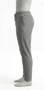 Pantalon de survêtement décontracté pour homme, beige, en double interlock (TTS), 100 % polyester, hiver, écologique, respirant, séchage rapide, coupe régulière, tricoté - Product Image 5