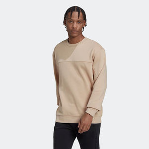 Sweat-shirt à col rond surdimensionné unisexe en molleton français, couleur unie minimaliste, vêtement d'automne, coupe classique, pull-over - Product Image 3