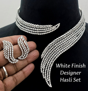 Conjunto de collar Hasli de diseño hermoso, calidad premium, de lujo, perfecto para fiestas, compromisos, regalo para ella. - Product Image 2