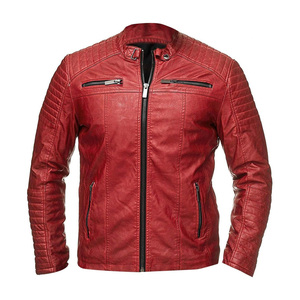 Premium Men's <b>Winter</b> <b>Waterproof</b> Leather <b>Jacket</b> Motorcycle Inspired Knitted Durable Stylish Everyday Fashion Wear - Product Image 1