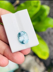 Piedras sueltas de circonita azul natural de Camboya, forma ovalada, para la fabricación de joyas, anillos, colgantes, pendientes, alta calidad. - Product Image 3