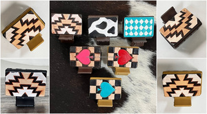 Nouvelle pince à cheveux tendance en cuir véritable, petite pince à griffes faite à la main, accessoire de mode western pour filles, vente en gros d'usine - Product Image 3