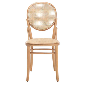 Chaise de salle à manger en teck au design minimaliste, en bois massif écologique, pour café, restaurant et usage en station balnéaire - Product Image 1