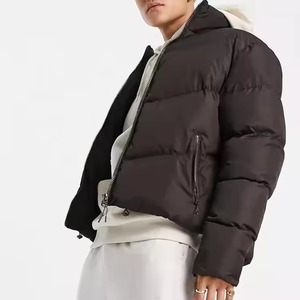 Custom Wholesale Factory Wholesale Mens Ultra Light <b>Down</b> <b>Feather</b> Puffer Jacket Winter Warm Stand Collar Lightweight Coat - Product Image 3