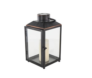 New Design Dynamic Metal & Glass Stainless Steel Candle <b>Lantern</b> for Home & Hotel with Shiny <b>Black</b> Color Finished - Product Image 6