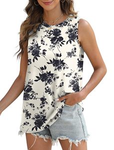 Camiseta sin mangas holgada con ojales para mujer, ropa casual de moda, pedido al por mayor - Product Image 3